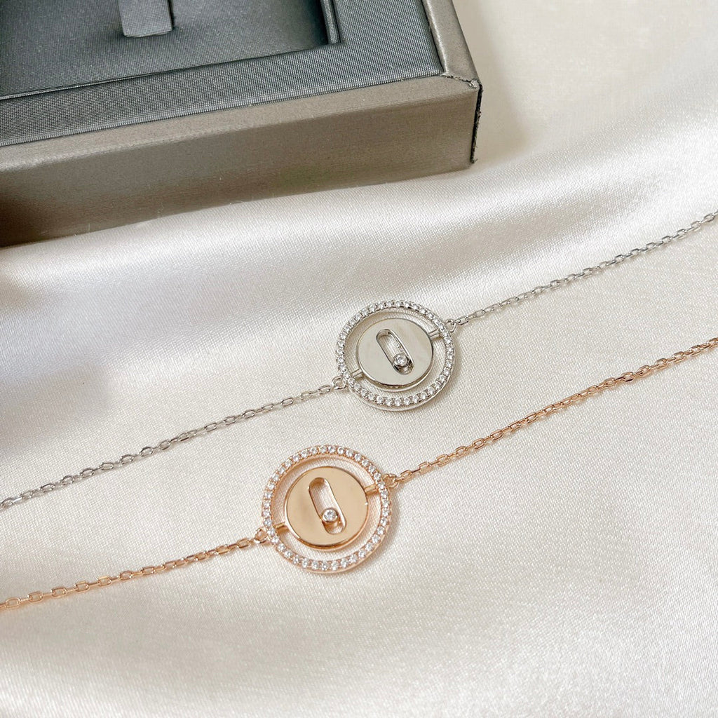 [Loco jewelrys]LUCKY MOVE PAVED DIAMOND BRACELET