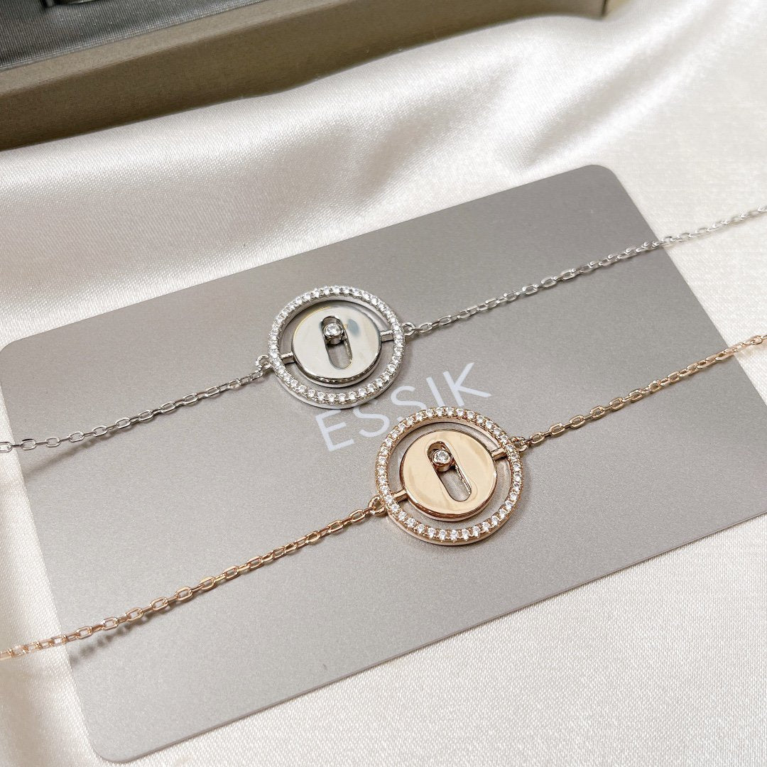 [Loco jewelrys]LUCKY MOVE PAVED DIAMOND BRACELET