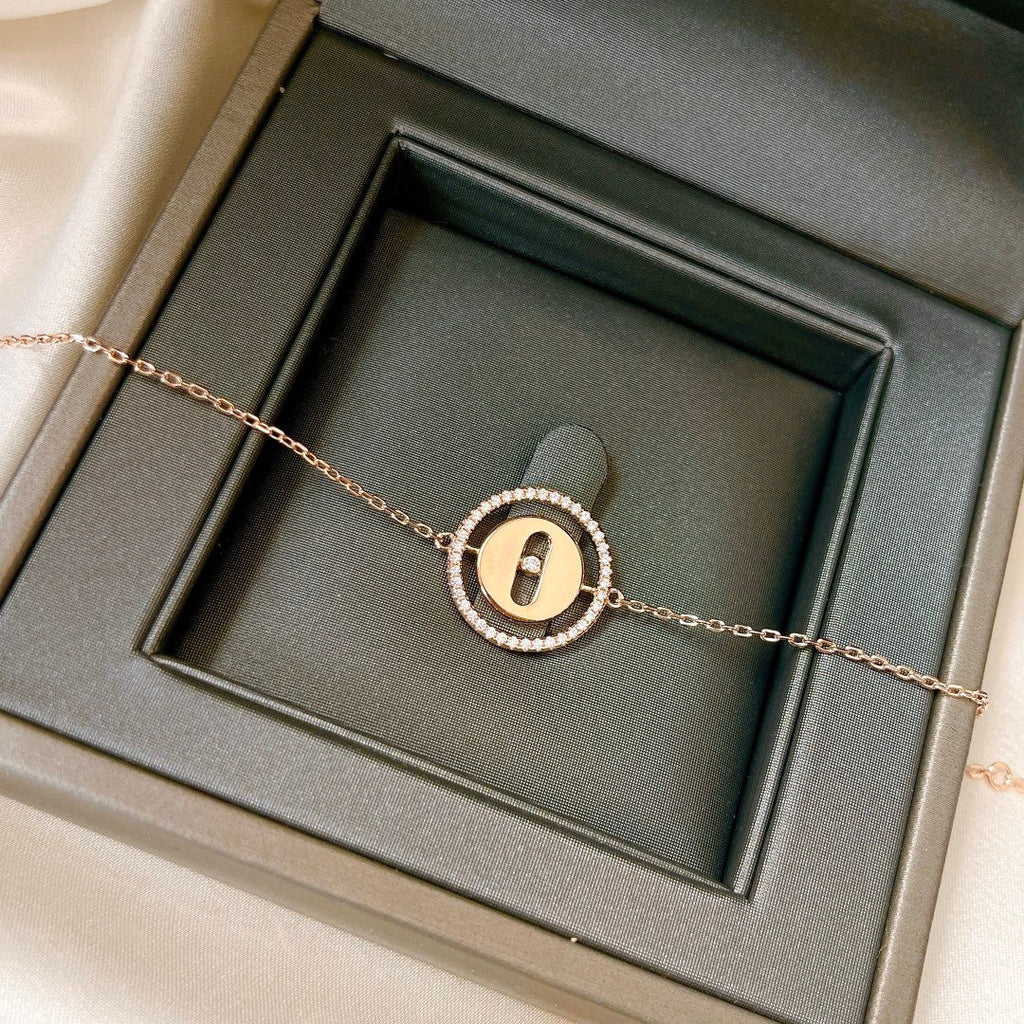 [Loco jewelrys]LUCKY MOVE PAVED DIAMOND BRACELET