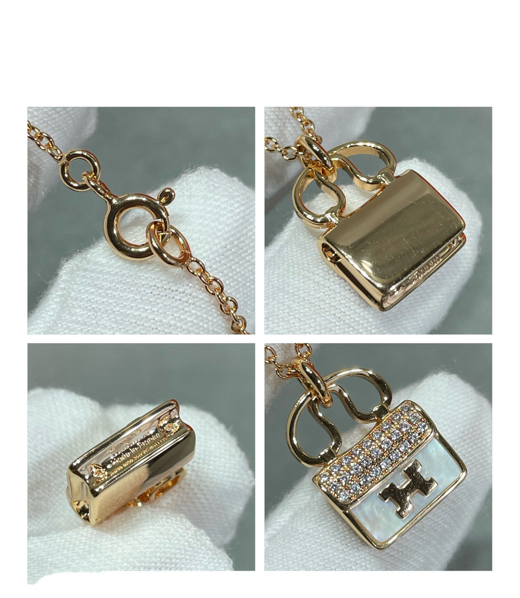 Loco H CIRCE MOISSANITE PENDANT NECKLACE GOLD