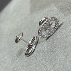 Loco HM FULL DIAMOND PIG NOSE STUD EARRINGS