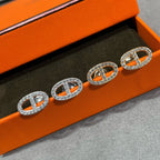 Loco HM FULL DIAMOND PIG NOSE STUD EARRINGS