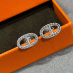 Loco HM FULL DIAMOND PIG NOSE STUD EARRINGS