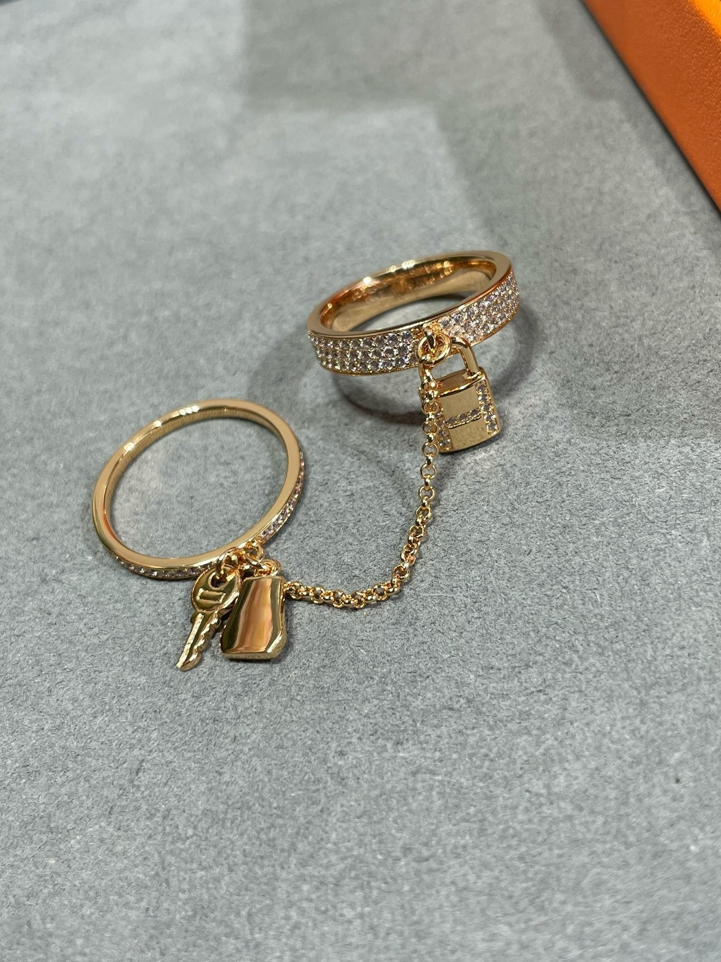 Loco HM KELLY CLOCHETTE DOUBLE RING IN  WITH DIAMONDS