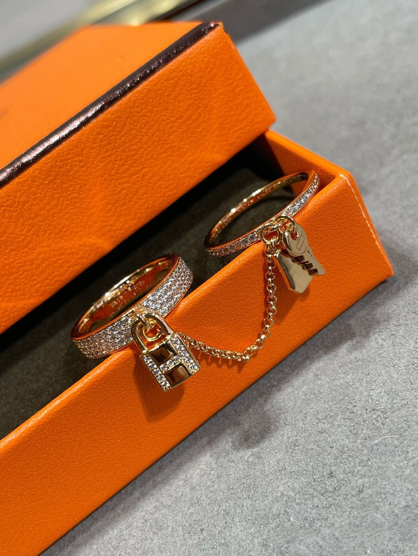 Loco HM KELLY CLOCHETTE DOUBLE RING IN  WITH DIAMONDS