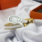Loco CLASSIC HM CLIC WHITE 8MM ENAMEL BRACELET