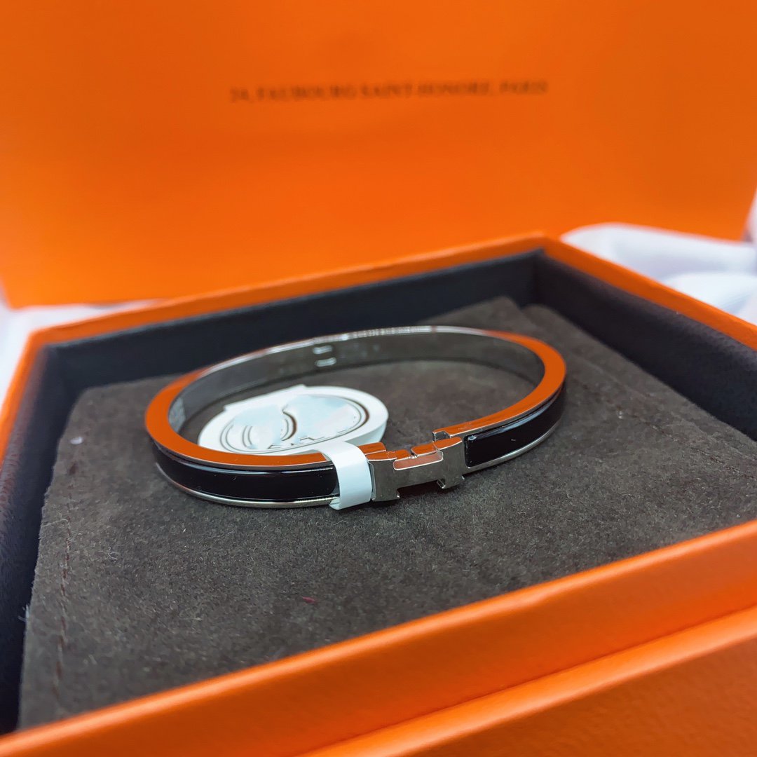 Loco CLASSIC HM CLIC BLACK 8MM ENAMEL BRACELET