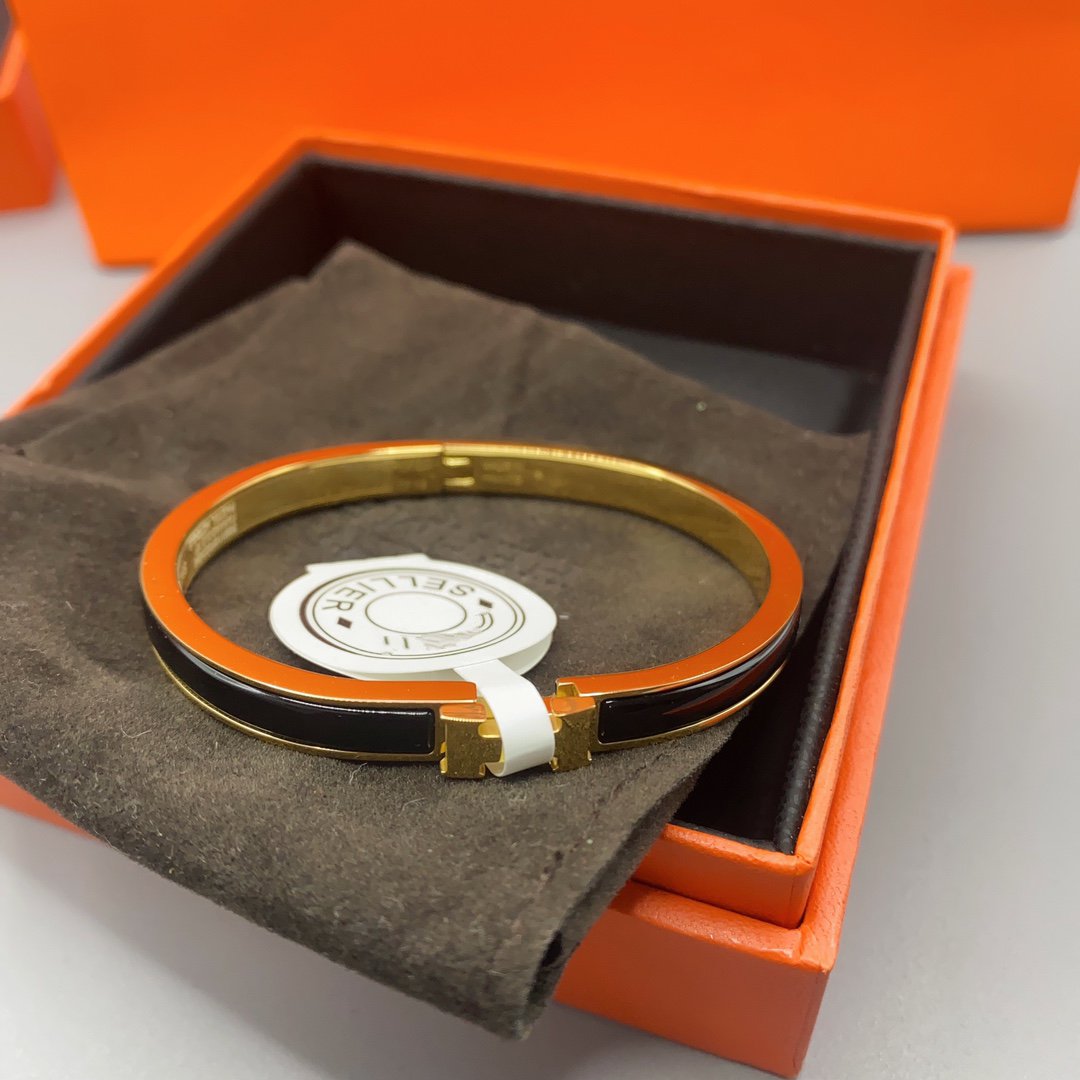 Loco CLASSIC HM CLIC BLACK 8MM ENAMEL BRACELET