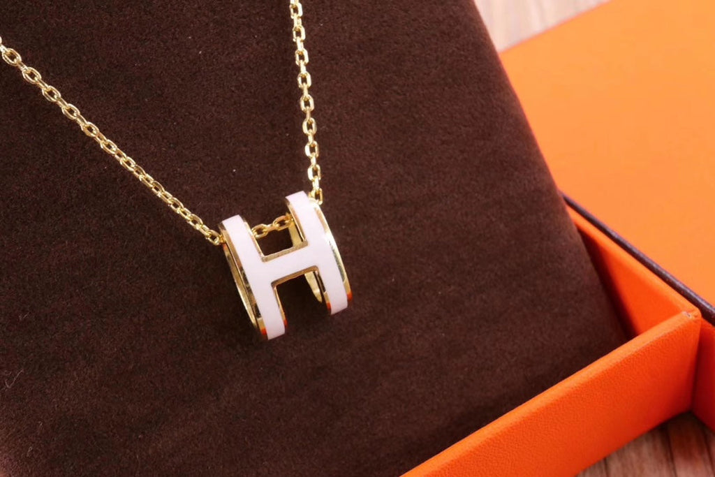 Loco HM CLIC YELLOW ENAMEL GOLD NECKLACE