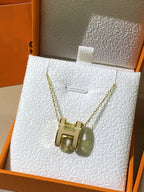 Loco HM CLIC YELLOW ENAMEL GOLD NECKLACE