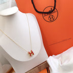 Loco HM CLIC RED ENAMEL GOLD NECKLACE