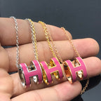 Loco H NECKLACE PINK