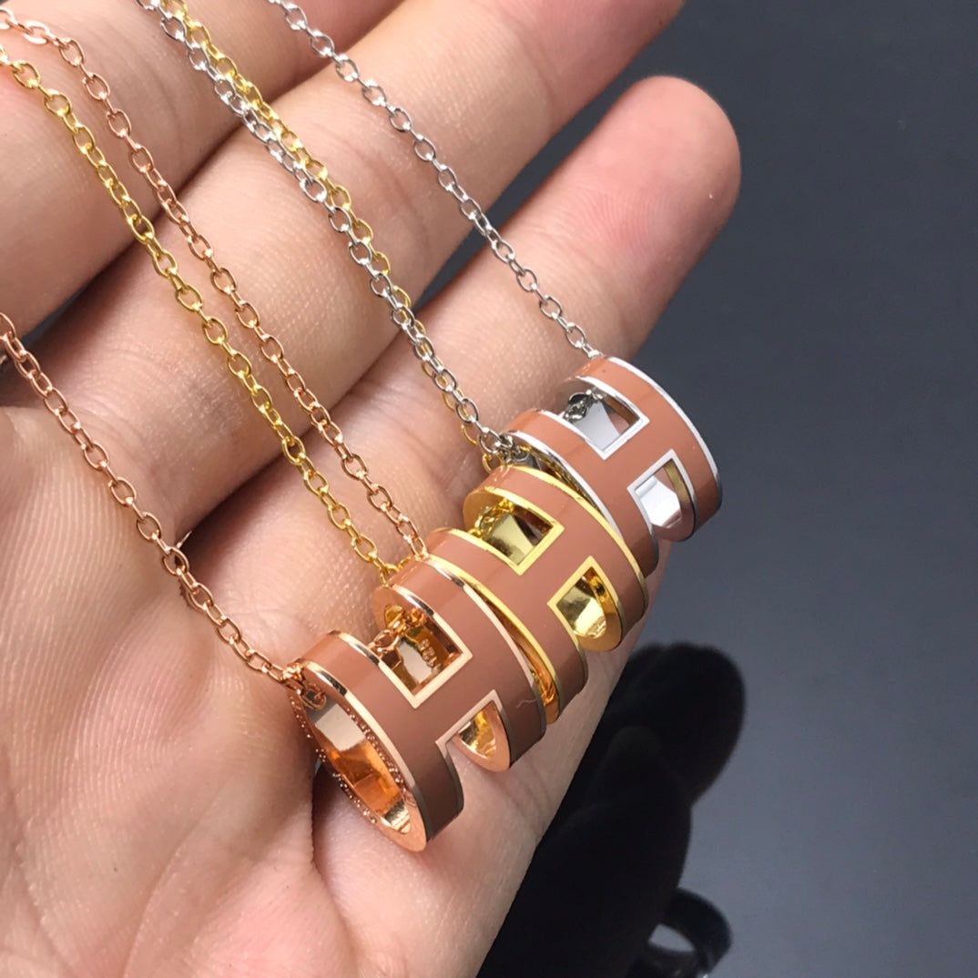 Loco H NECKLACE BROWN