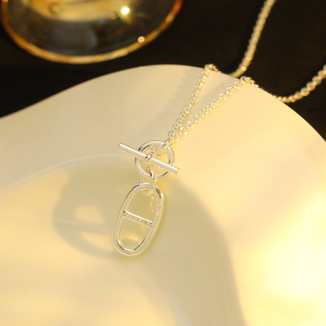 Loco HM CHAINE D'ANCRE PENDANT NECKLACE STERLING SILVER