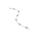 Loco CLOVER 6 MOTIF SILVER DIAMOND BRACELET