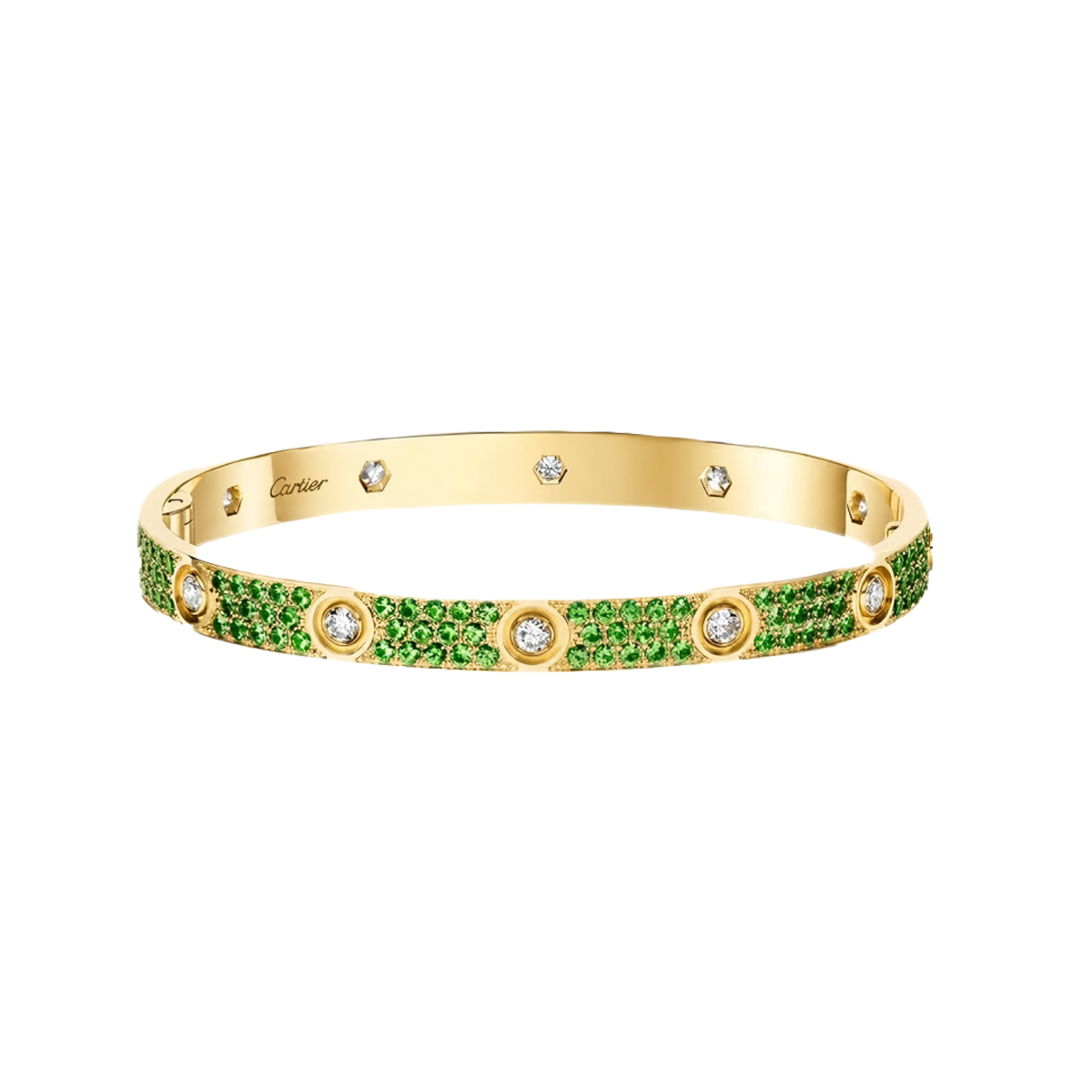 [Loco ] 2026 PAVE GEMSTONE LOVE BRACELET 6.1MM 10 DIAMONDS