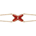 Loco JEUX BRACELET CARNELIAN PINK GOLD 1 DIAMOND