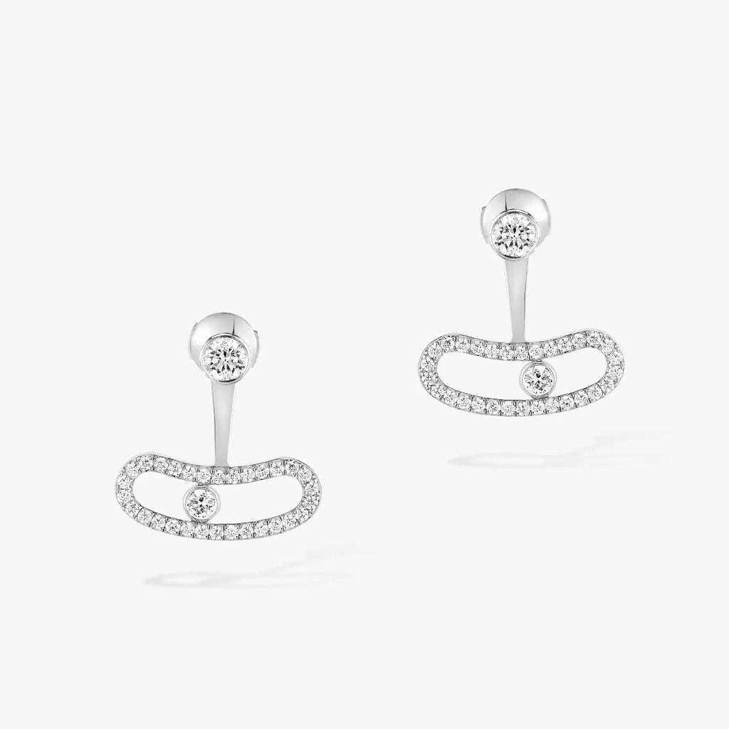 [Loco jewelrys]MOVE UNO SILVER DIAMOND EARRINGS