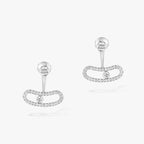 [Loco jewelrys]MOVE UNO SILVER DIAMOND EARRINGS