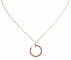 Loco JUSTE NECKLACE GOLD RED DIAMONDS