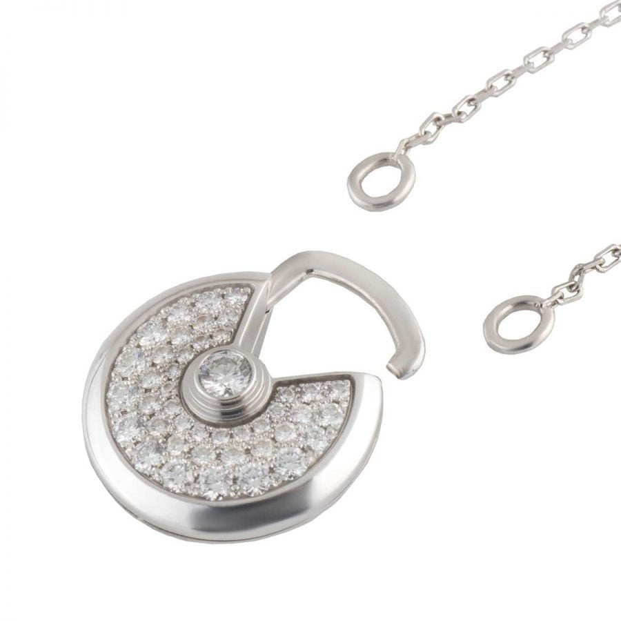 Loco AMULETTE SILVER FULL DIAMOND NECKLACE