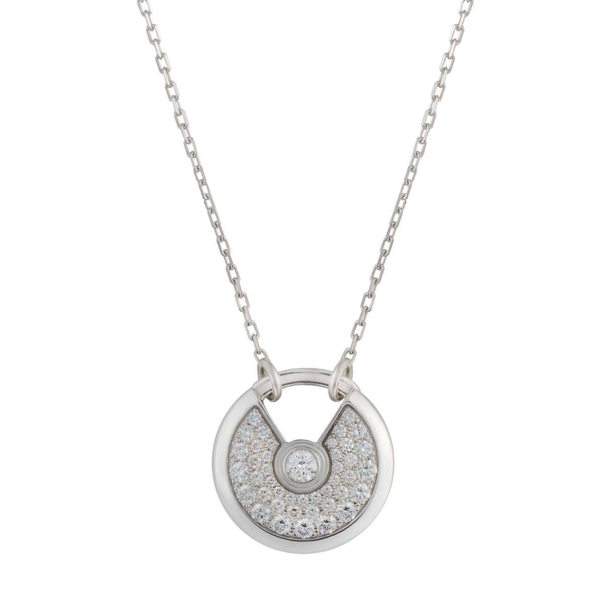 Loco AMULETTE SILVER FULL DIAMOND NECKLACE