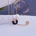 Loco AMULETTE ROSE GOLD ONYX NECKLACE