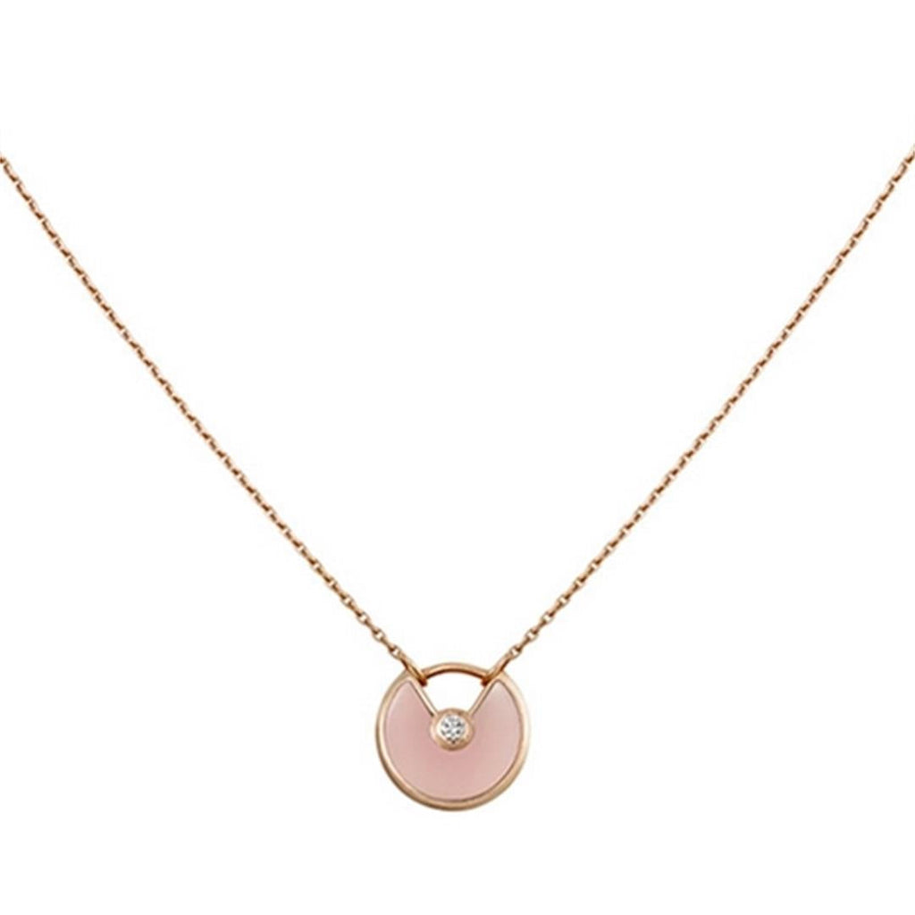 Loco AMULETTE ROSE GOLD PINK MOP NECKLACE
