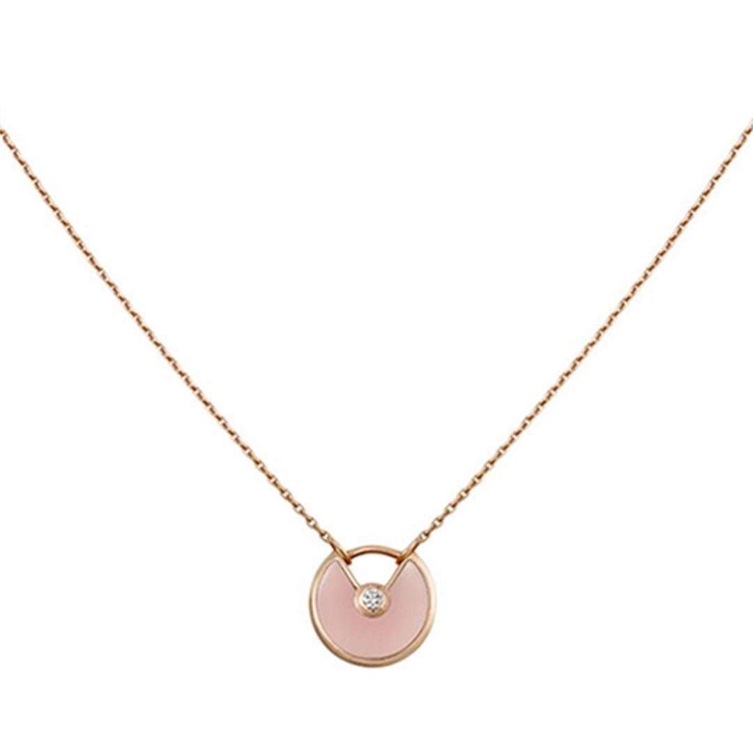 Loco AMULETTE ROSE GOLD PINK MOP NECKLACE