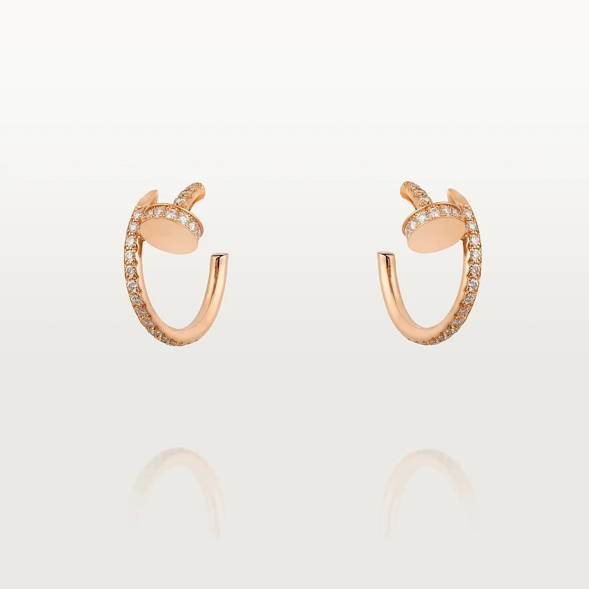 Loco JUSTE EARRINGS 12.75MM PINK GOLD DIAMOND