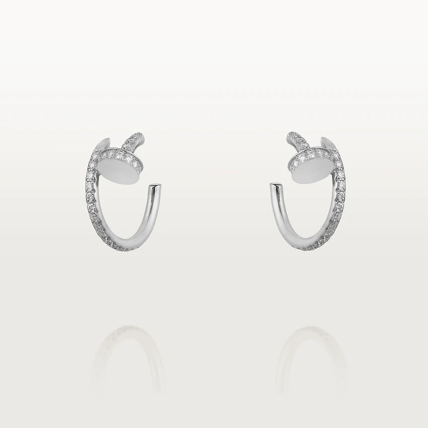 Loco JUSTE EARRINGS 12.75MM SILVER DIAMOND