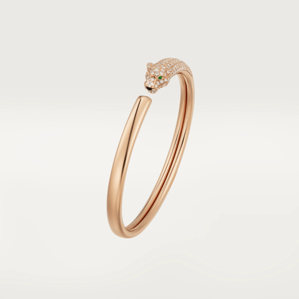 Loco PANTHERE ROSE GOLD DIAMOND OPEN BRACELET