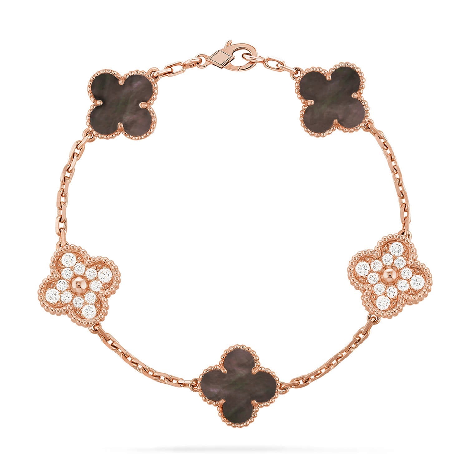 [Loco ]New CLOVER 5 MOTIF GRAY MOP BRACELET COLLECTION