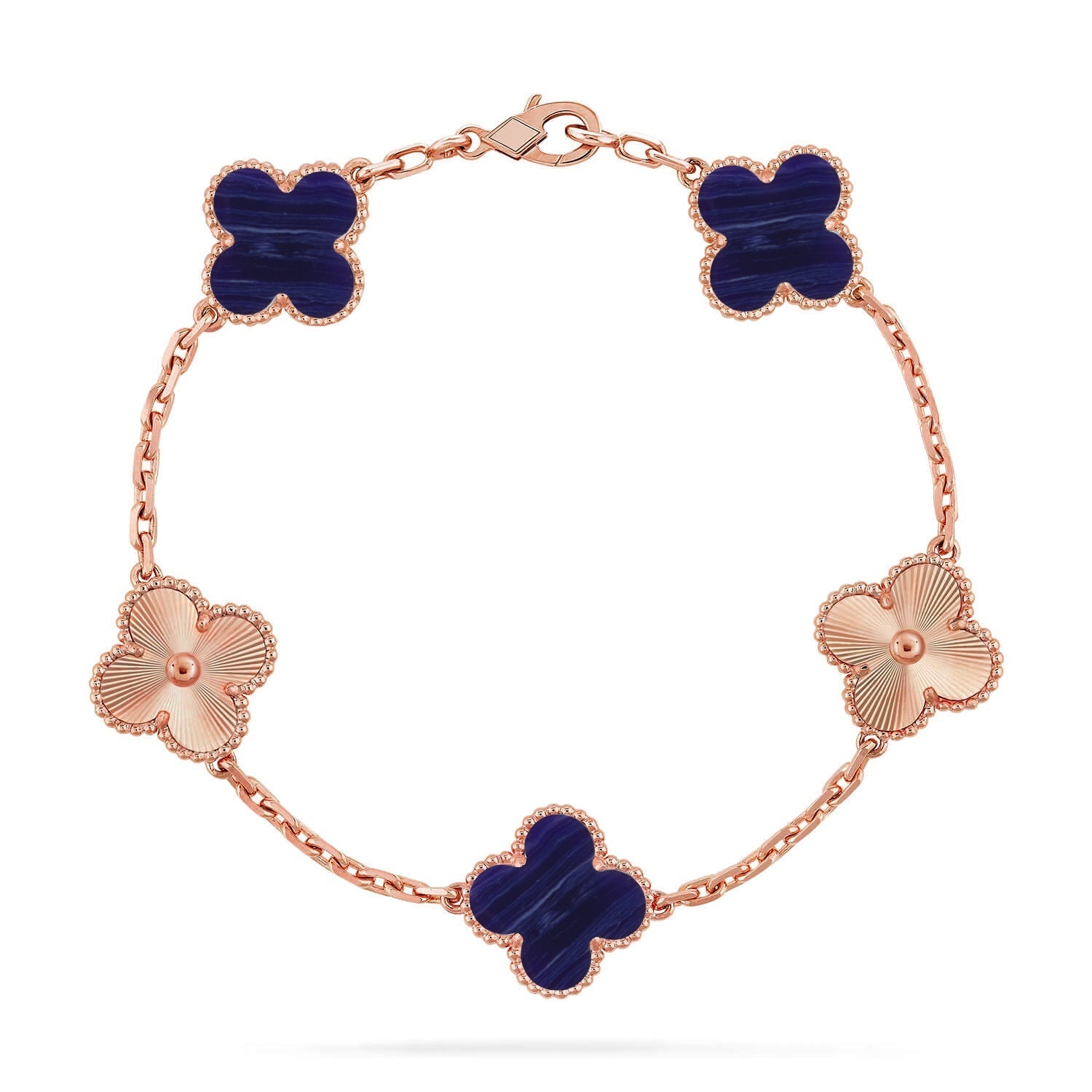 [Loco ]New CLOVER 5 MOTIF PURPLE STRIPES BRACELET COLLECTION