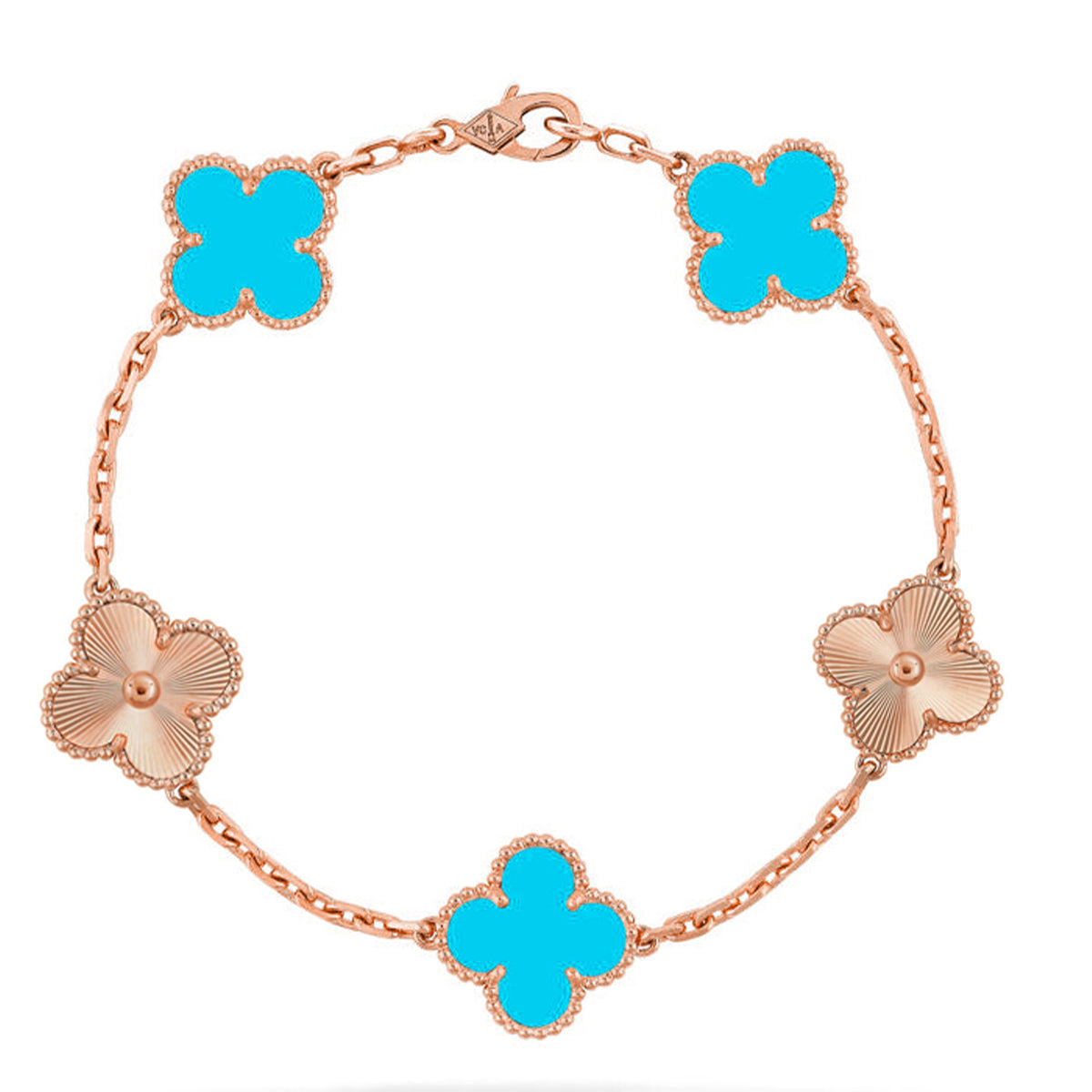 [Loco ]New  CLOVER 5 MOTIF TURQUOISE BRACELET COLLECTION