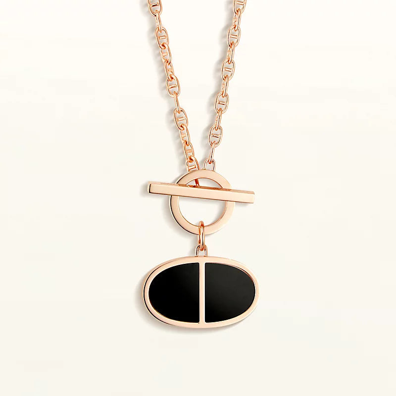 Loco CHAINE VERSO BLACK CERAMIC NECKLACE