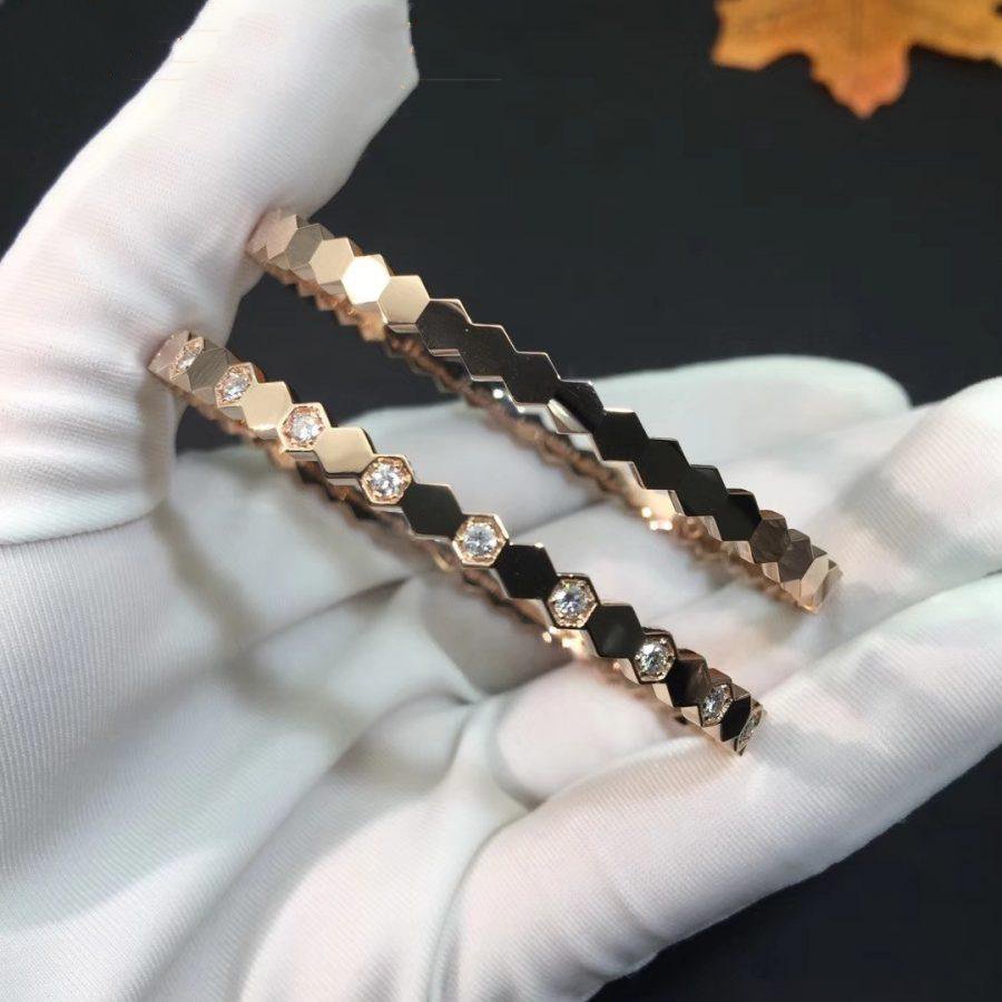 Loco BEE LOVE PINK GOLD DIAMOND BRACELET