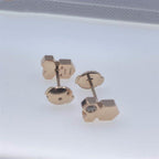 Loco BEE LOVE PINK GOLD DIAMOND EARRINGS