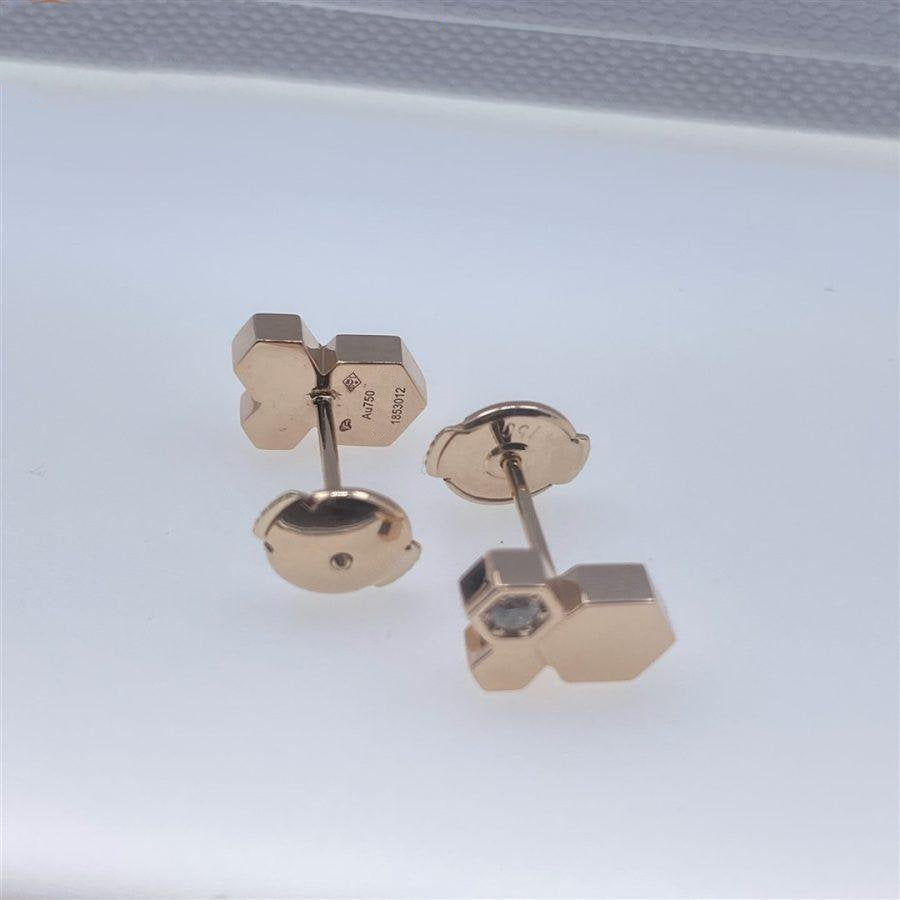 Loco BEE LOVE PINK GOLD DIAMOND EARRINGS