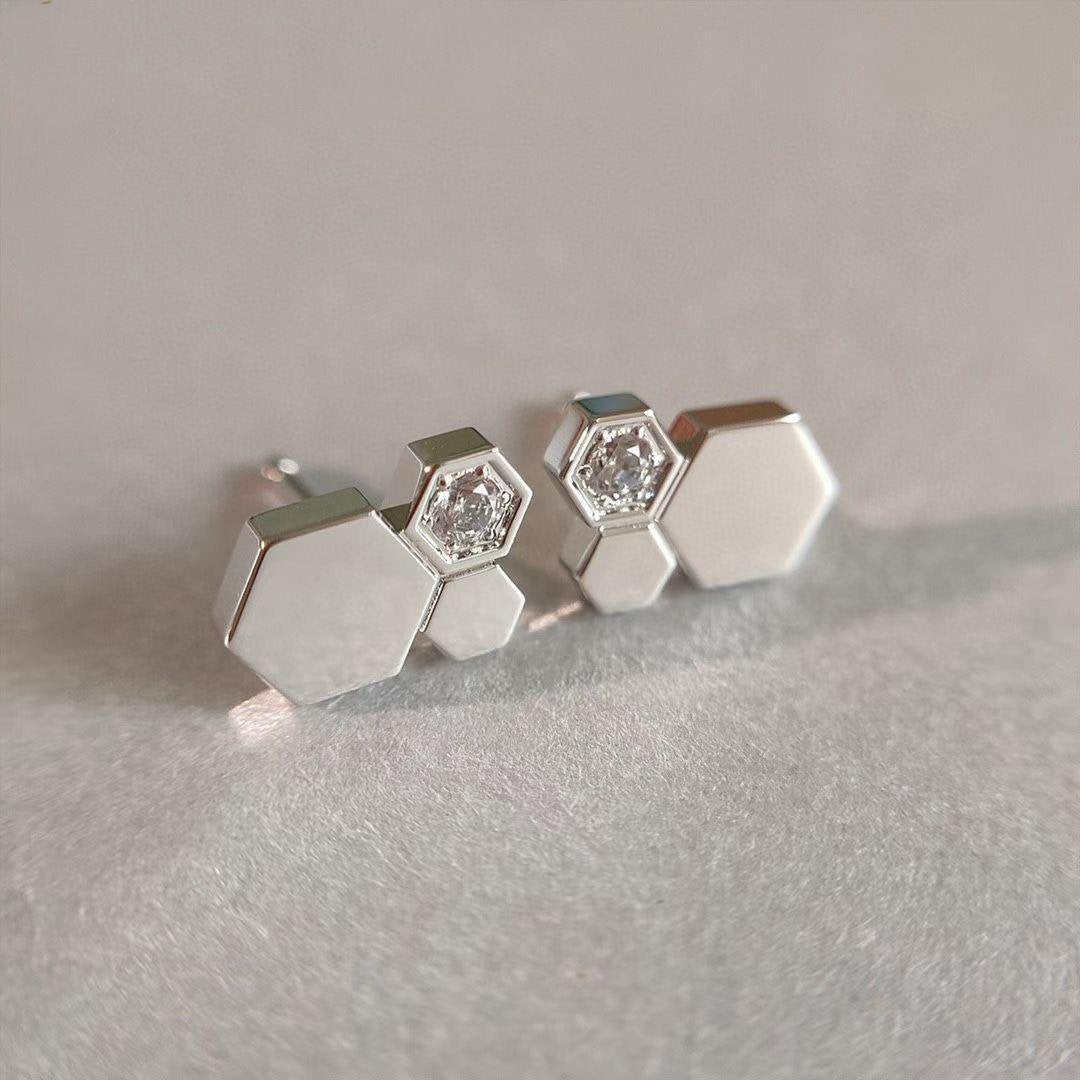 Loco BEE LOVE SILVER DIAMOND EARRINGS