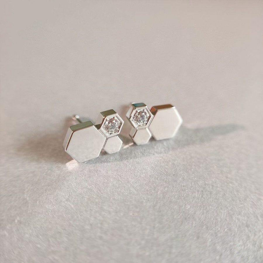 Loco BEE LOVE SILVER DIAMOND EARRINGS