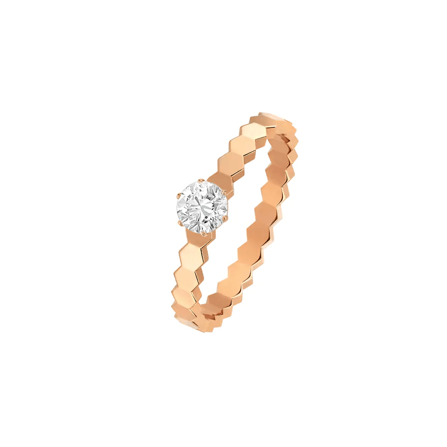 Loco BEE LOVE RING PINK GOLD 1 DIAMOND