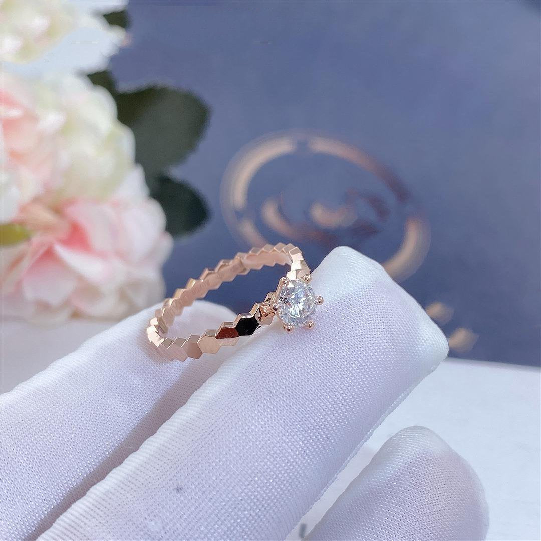 Loco BEE LOVE RING PINK GOLD 1 DIAMOND