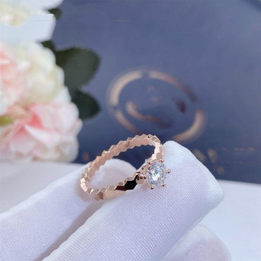Loco BEE LOVE RING PINK GOLD 1 DIAMOND