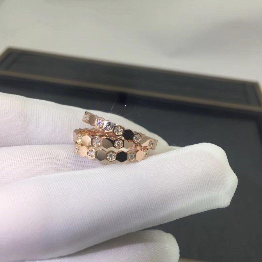 Loco BEE LOVE RING PINK GOLD DIAMOND