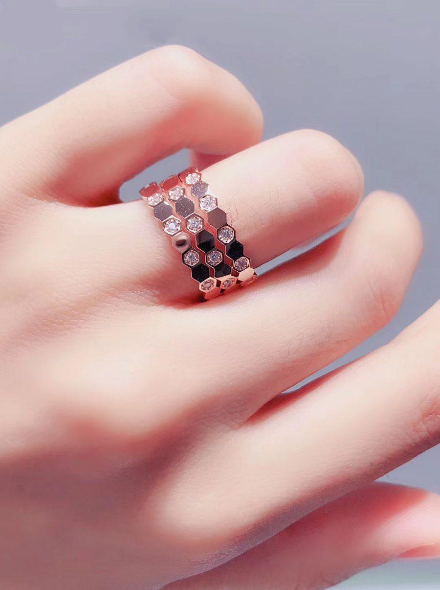 Loco BEE LOVE RING PINK GOLD DIAMOND
