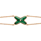 Loco JEUX BRACELET MALACHITE PINK GOLD 1 DIAMOND
