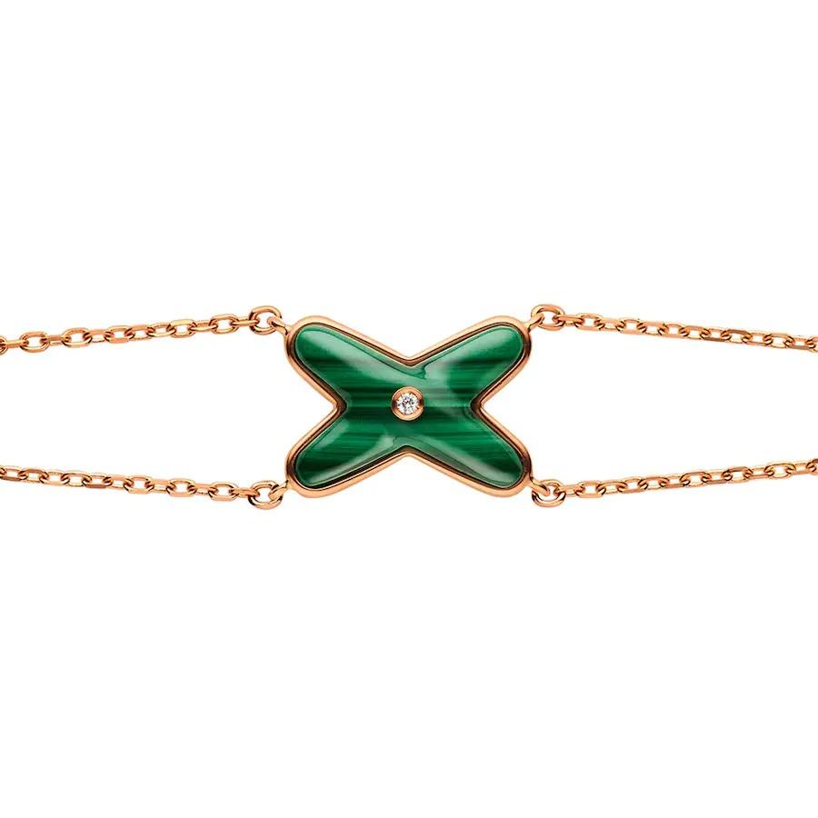 Loco JEUX BRACELET MALACHITE PINK GOLD 1 DIAMOND