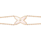 Loco JEUX BRACELET WHITE MOP PINK GOLD 1 DIAMOND