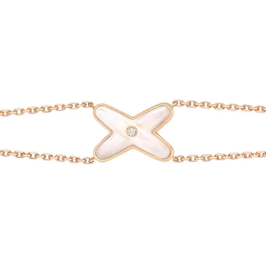 Loco JEUX BRACELET WHITE MOP PINK GOLD 1 DIAMOND